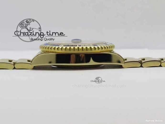 0414 GMT-Master II 116759 YG Bp-Maker Blue Ruby Crystal Bezel Black Dial On YG Bracelet A NewStyle 3775